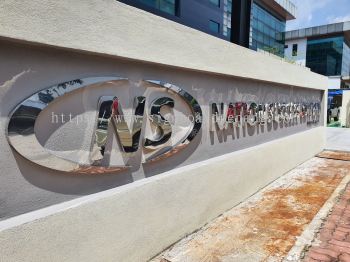 FACTORY 3D STAINLESS STEEL SILVER MIRROR SURFACE SIGNBOARD INSTALLED AT PENANG | MALAYSIA | KEDAH