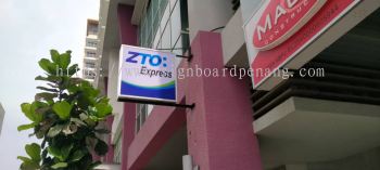 zto express double side lightbox signage signboard at petaling jaya 