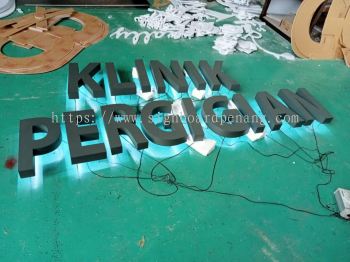 eg 3d box up led backlit lettering signage 