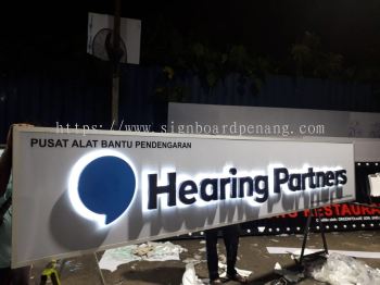 hearing Partners eg box up 3d led backlit signage signboard at amcorp mall