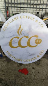 centuary double side round lightbox signage signboard at telok panglima garang