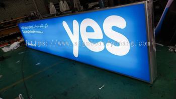 yes telecommunication  lightbox signage signboard 