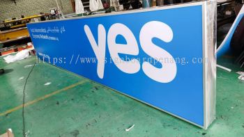 yes telecommunication  lightbox signage signboard 