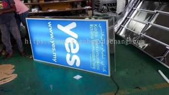 yes telecommunication  lightbox signage signboard 