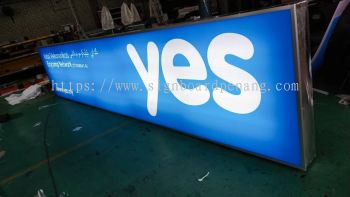 yes telecommunication  lightbox signage signboard 