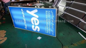 yes telecommunication  lightbox signage signboard 