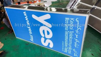 yes telecommunication  lightbox signage signboard 