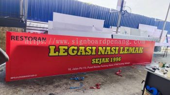 legasi nasi lemak lightbox signage signboard at puchong