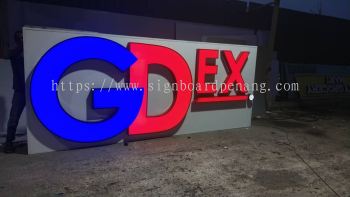 gdex eg box up conceal 3d led frontlit logo signage signboard 