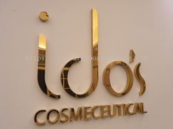 3D STAINLESS STEEL GOLD MIRROR SURFACE LETTERING SIGNAGE MAKER PENANG | KEDAH | PERAK