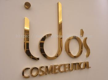 3D STAINLESS STEEL GOLD MIRROR SURFACE LETTERING SIGNAGE MAKER PENANG | KEDAH | PERAK