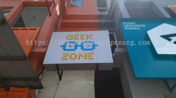 geek zone lightbox signage signboard 