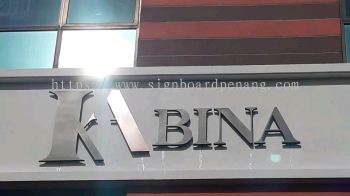 ka bina 3d eg box up led backlit lettering signage signboard at Kuala lumpur