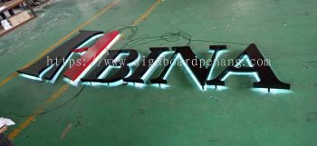 ka bina 3d eg box up led backlit lettering signage signboard at Kuala lumpur