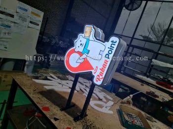 Rakan Point Double Side 3d Eg Box Up Led Frontlit Logo Signage Signboard 