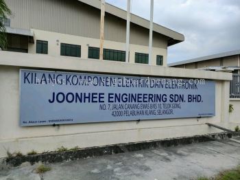 Joonhee Engineering Metal GI Signage Signboard At Pelabuhan Klang Selangor 