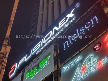 Fusionex Aluminium Box Up 3D Gaint Lettering Logo Signage Signboard At Petaling Jaya 