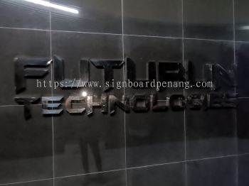 OFFICE STAINLESS STEEL SILVER BOX UP LETTERING WALL DECOR SIGN MAKER AT PENANG | BUTTERWORTH | KUALA KANGSAR