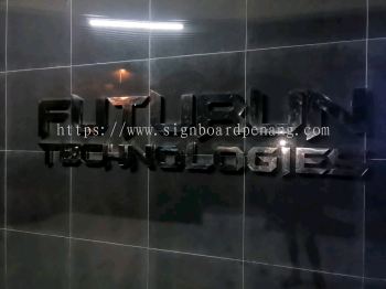 OFFICE STAINLESS STEEL SILVER BOX UP LETTERING WALL DECOR SIGN MAKER AT PENANG | BUTTERWORTH | KUALA KANGSAR