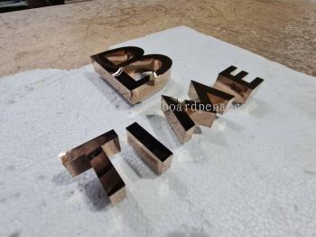 3D STAINLESS STEEL ROSE GOLD BOX UP LETTERING SIGNAGE SPECIALIST AT PENANG | IPOH | SUNGAI PETANI