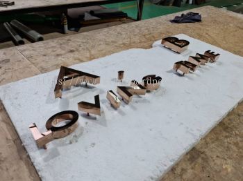 3D STAINLESS STEEL ROSE GOLD BOX UP LETTERING SIGNAGE SPECIALIST AT PENANG | IPOH | SUNGAI PETANI