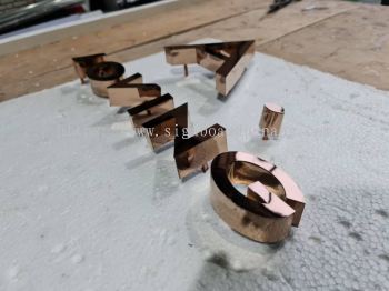 3D STAINLESS STEEL ROSE GOLD BOX UP LETTERING SIGNAGE SPECIALIST AT PENANG | IPOH | SUNGAI PETANI