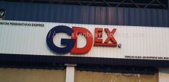 GDex Aluminium Ceiling Trism Base With 3D Box Up LED Frontlit Lettering Logo Signage Signboard At Kuala Lumpur Subang Kepong Cheras Damansara Batu Caves Puchong PJ Selangor Klang 