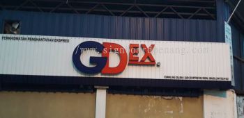 COMPANY 3D FRONTLIT LOGO BOX UP LETTERING SIGNBOARD INSTALL AT GEORGE TOWN, PENANG