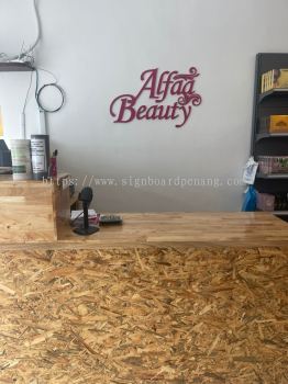 Alfaa Beauty 3D PVC Cut Out Lettering Logo Counter Indoor Signage At Selangor