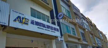 AIE Industrial Supplies Double Side Round Shape LightBox Signage Signboard At Bayu Tinggi Klang Selangor 