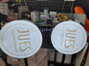 Jues Double Side Round Shape LightBox Signage Signboard At Kepong Kuala Lumpur 