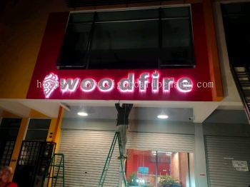 Woodfire 3D EG Box Up LED Backlit Lettering Logo Signage Signboard At Puncak Alam