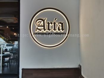 Aria 3D LED Backlit Lettering Logo Indoor Signage Signboard At Damansara Heights 