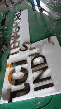 Stainless Steel Silver Box Up 3D Lettering 