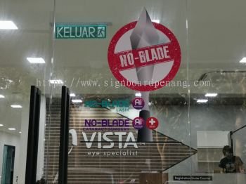 Vista Eye Die Cut Glass Sticker At Ipoh