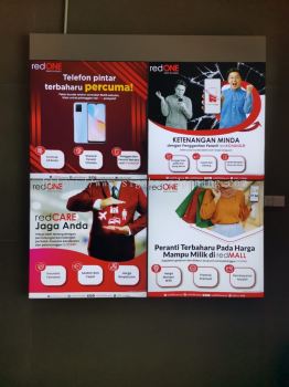 Red One Fabric Lightbox Signage Signboard 