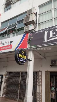 Vape Shop Round Shape Double Side LightBox Signage Signboard At Klang