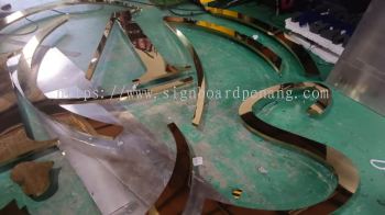 3D STAINLESS STEEL GOLD MIRROR SURFACE LETTERING SIGNAGE MAKER PENANG | KEDAH | PERAK