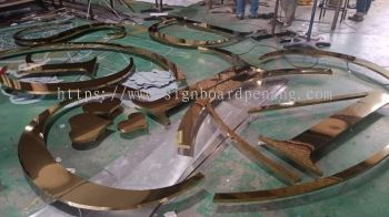 3D STAINLESS STEEL GOLD MIRROR SURFACE LETTERING SIGNAGE MAKER PENANG | KEDAH | PERAK