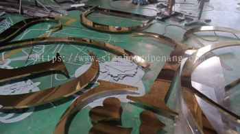 3D STAINLESS STEEL GOLD MIRROR SURFACE LETTERING SIGNAGE MAKER PENANG | KEDAH | PERAK