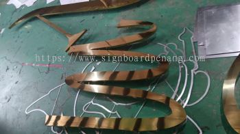 3D STAINLESS STEEL GOLD MIRROR SURFACE LETTERING SIGNAGE MAKER PENANG | KEDAH | PERAK