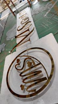 3D STAINLESS STEEL GOLD MIRROR SURFACE LETTERING SIGNAGE MAKER PENANG | KEDAH | PERAK