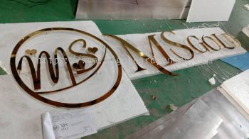 3D STAINLESS STEEL GOLD MIRROR SURFACE LETTERING SIGNAGE MAKER PENANG | KEDAH | PERAK