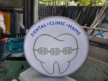 Klinik Nams Double Side Round Shape LightBox Signage At Kuala Lumpur 