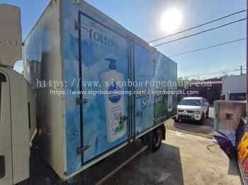 Follow Me Shampoo Truck Lorry Sticker Printing 2