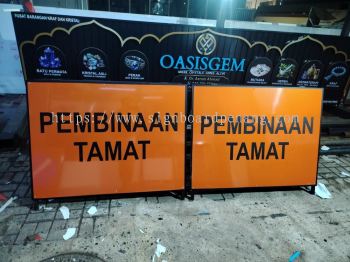 Roadwork Traffic Safety Systems | Portable Reflective Pembinaan Tamat A-Board Sign Supplier in Batu Kawan, Bukit Mertajam & George Town
