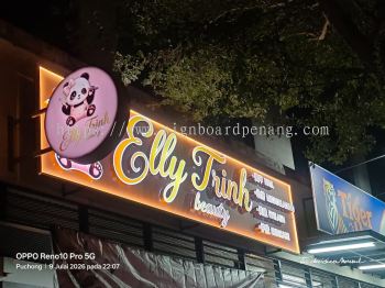 Beauty Salon Branding | Premium Outdoor 3D LED Lighted Frame Logo Sign Provider in Kulim, Jitra & Sungai Petani