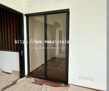 HANGING SLIDING DOOR WITH FIXED GLASS