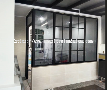 SHOPFRONT WITH SWING DOOR & CASEMENT WINDOW WITH FIXED GLASS AT BANDAR PUTRA