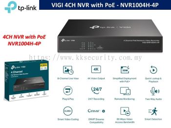 TP-Link VIGI NVR (Network Video Recorder) NVR1004H-4P 4CH NVR PoE